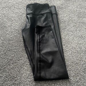 Black Faux Leather Leggings